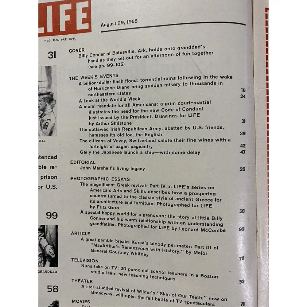 LIFE Magazine August 29 1955 Billy Conner with Granddad Cover - Picture 3 of 12